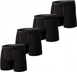 4-Pack of Pair of Thieves Soft Cotton Boxer Briefs 