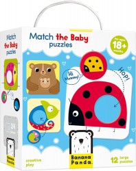 24-Piece Banana Panda Match The Baby Puzzles & Matching Activity Playset 