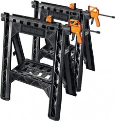 Worx Clamping Sawhorse w/ Bar Clamp 2-Pack 