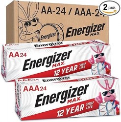 24-Count Energizer Max AA + 24-Count Energizer Max AAA Alkaline Batteries 