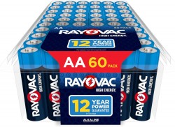 60-Pack Rayovac High Energy Alkaline Batteries 