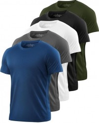 Men's Moisture Wicking T-Shirt 5-Pack 