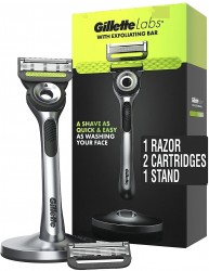 Gillette Labs Men's Razor with Exfoliating Bar Shaving Kit 