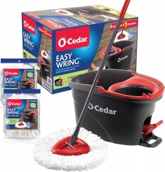 O-Cedar EasyWring Microfiber Spin Mop & Bucket Floor Cleaning System 