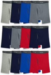 12-Pack Fruit of the Loom Men's Coolzone Boxer Briefs $19 at Amazpn