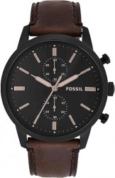  Fossil Townsman Men's Watch with Chronograph Display and Genuine Leather Band 