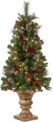 4' National Tree Company Pre-Lit Artificial Mini Tree + Echo Pop & Amazon Smart Plug for 