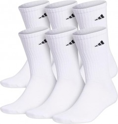 adidas Men's Athletic Cushioned Arch Compression Crew Socks 6-Pack 