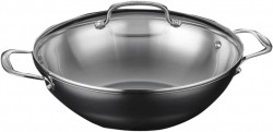 Cuisinart 12" Stainless Steel Stir Fry & Wok Pan with Cover 