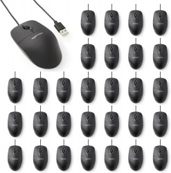 Amazon Basics 3-Button Wired USB Computer Mouse 30-Pack 