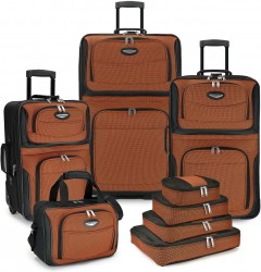 8-Piece Travel Select Amsterdam Expandable Rolling Upright Luggage Set  