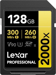 Lexar 128GB Professional 2000x Class 10 SDXC Memory Card 