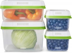 8-Piece Rubbermaid FreshWorks Produce Saver Storage Containers 