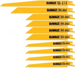 DeWalt 10-Piece Reciprocating Saw Blade Set 