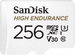 SanDisk 256GB High Endurance MicroSDXC Card $21 at Amazon