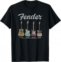 Fender Men's Vintage Guitar Lineup T-Shirt $14 at Amazon