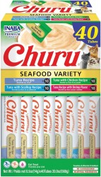 40-Count 0.5oz INABA Churu Squeezable Tubes Cat Treats 