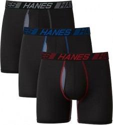 Hanes Men's Total Support Pouch Boxer Briefs 3-Pack 