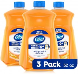 6-Pack 52oz Dial Antibacterial Liquid Hand Soap Refill 