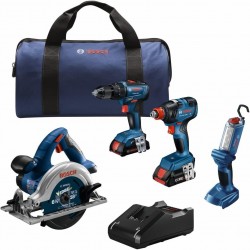 Bosch GXL18V-497B23 18V 4-Tool Combo Kit 