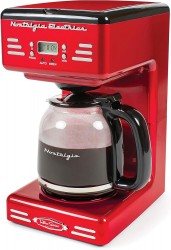 Nostalgia Retro 12-Cup Programmable Coffee Maker Red 