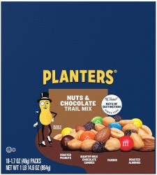 Planters Chocolate Trail Mix Nuts 1.7 oz Bags 18-Pack 