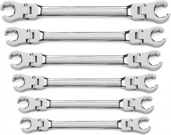  6-Piece GearWrench Flex Flare Nut Metric Wrench Set 