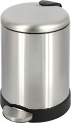 Glad 1.2-Gallon Stainless Steel Step Trash Can 