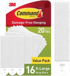 Command 20 lbs. XL Heavyweight Hanging Strips 32-Pack 