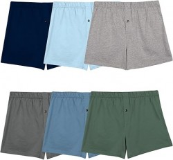 Fruit of the Loom Men's Tag Free Knit Boxer Shorts 6-Pack 