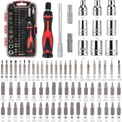 Amazon Basics 73-Piece Magnetic Ratcheting Wrench and Precision Screwdriver Set 