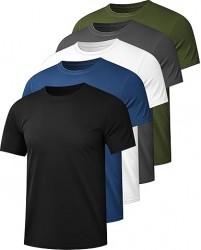 Men's Moisture Wicking T-Shirt 5-Pack 