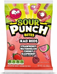 12-Pack of Sour Punch Bites Assorted Ragin' Reds Candy (5oz bags) 