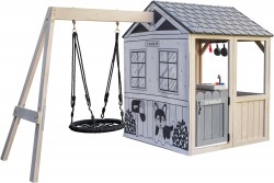 KidKraft Savannah Swing Wooden Outdoor Playhouse 