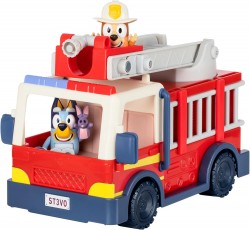 Bluey Firetruck w/ Firefighter Bingo and Bob Bilby Figures 