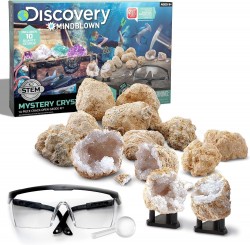 Discovery Kids 14-Piece Toy Mystery Crystals Geode Excavation Kit 