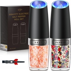  Sangcon Gravity Electric Salt and Pepper Grinder Set 