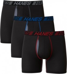 3-Pack Hanes Men's Total Support Pouch Boxer Briefs 