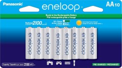 10-Pack Panasonic Eneloop 2100mAh Rechargeable AA Ni-MH Batteries 