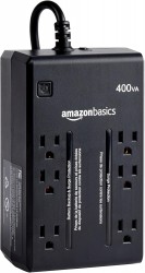 Amazon Basics 400VA/255W 6-Outlet UPS Battery Backup & Surge Protector 