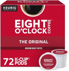 72-Count Eight O’Clock Original K-Cup Coffee Pods 