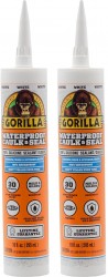 2-Pack 10oz Gorilla Waterproof Caulk & Seal Silicone Sealant 