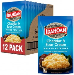 12-Pack Idahoan Cheddar & Sour Cream Mashed Potatoes (4oz Packets) 