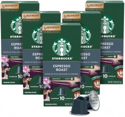 Starbucks by Nespresso Dark Roast Espresso Capsules 50-Pack 